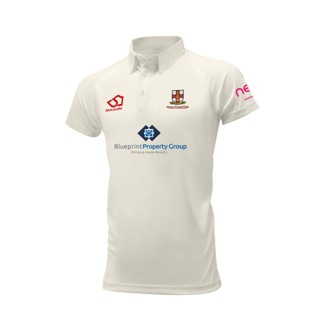 Junior Short Sleeve Cricket Shirt-HUTT
