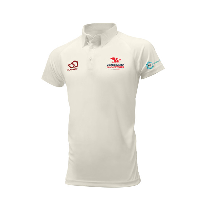 Junior Short Sleeve Cricket Shirt-WALESEAST