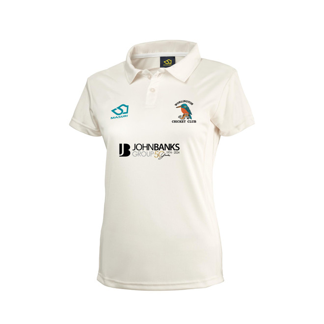 Womans Short Sleeve Cricket Shirt-WLINGCC