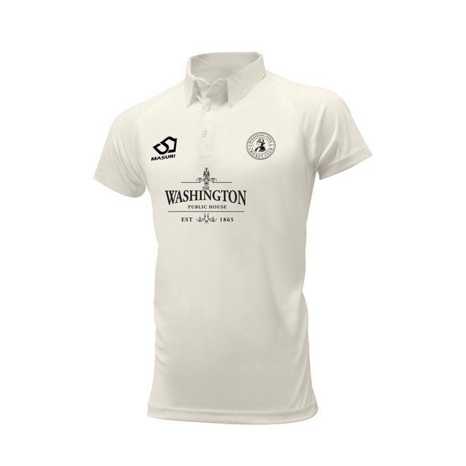 Mens Short Sleeve Cricket Shirt-WASHCC