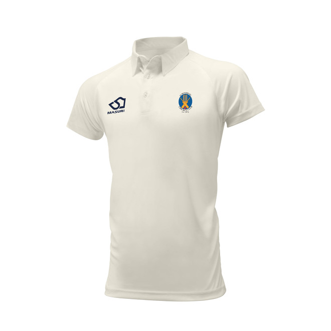Mens Short Sleeve Cricket Shirt-ALMND