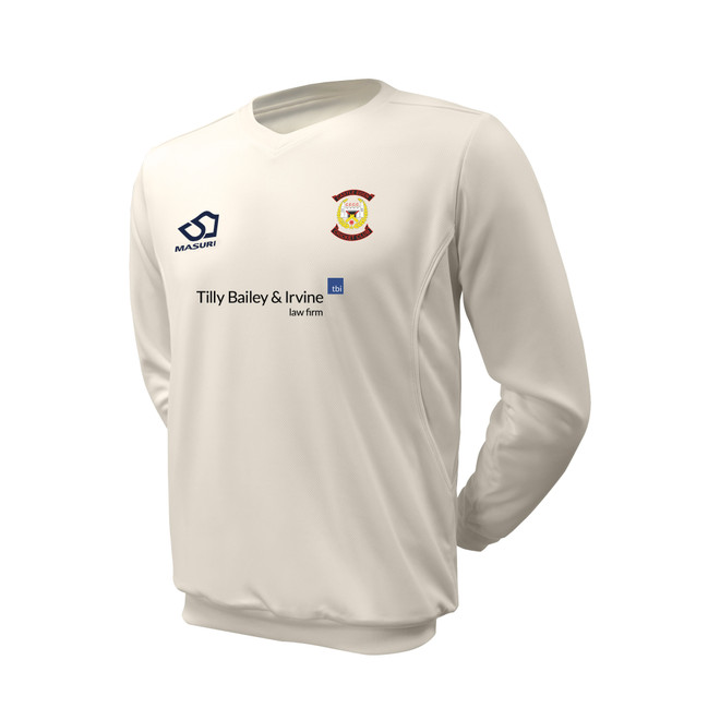 Junior Long Sleeve Cricket Slipover -CSTEDN