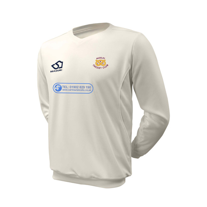 Junior Long Sleeve Cricket Slipover -RUGCC