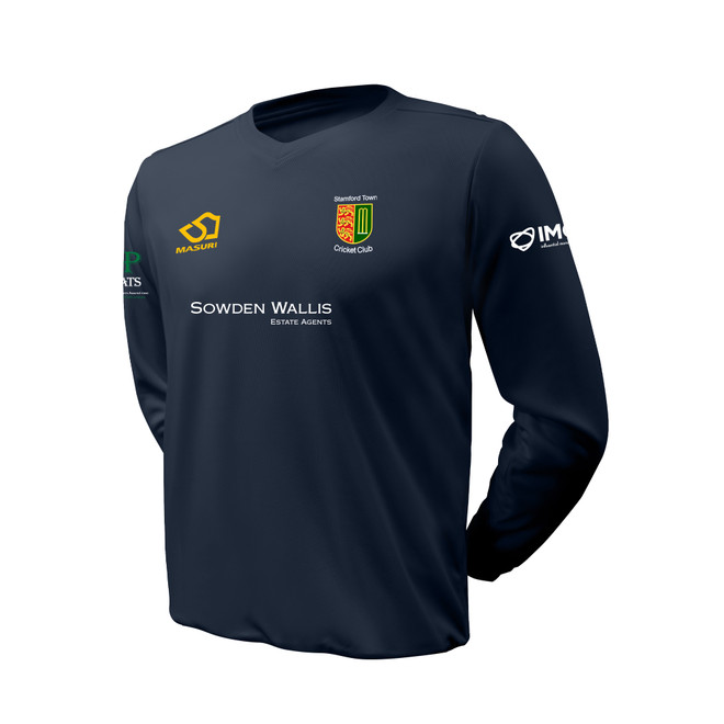 Junior Long Sleeve Coloured Playing Jumper (NAVY)-STOWNCC