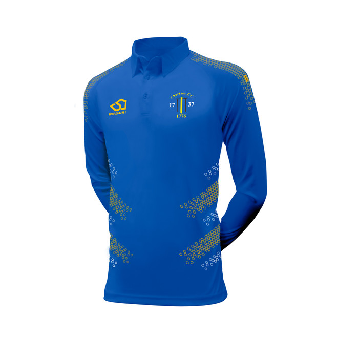 1st XI Long Sleeve Coloured Cricket Shirt-CHERT