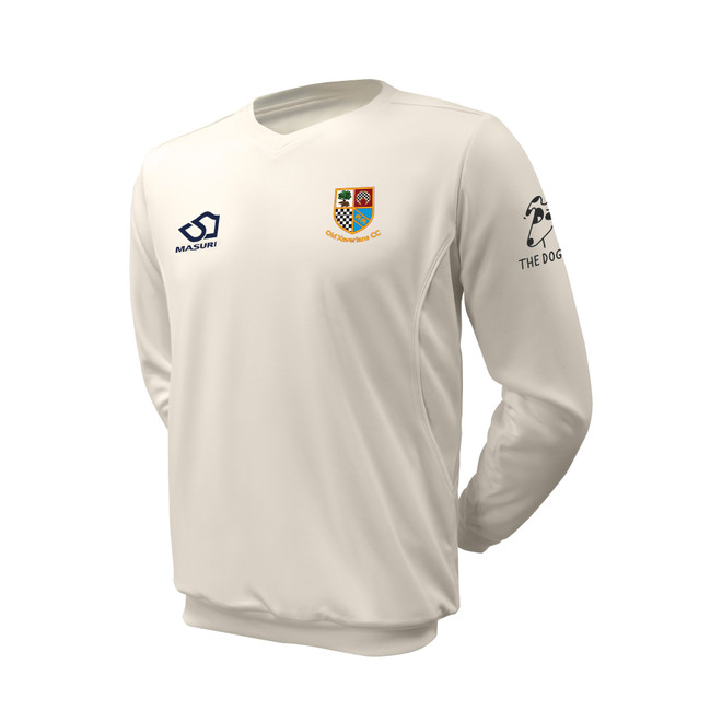 Junior Long Sleeve Cricket Slipover -OLDXAV