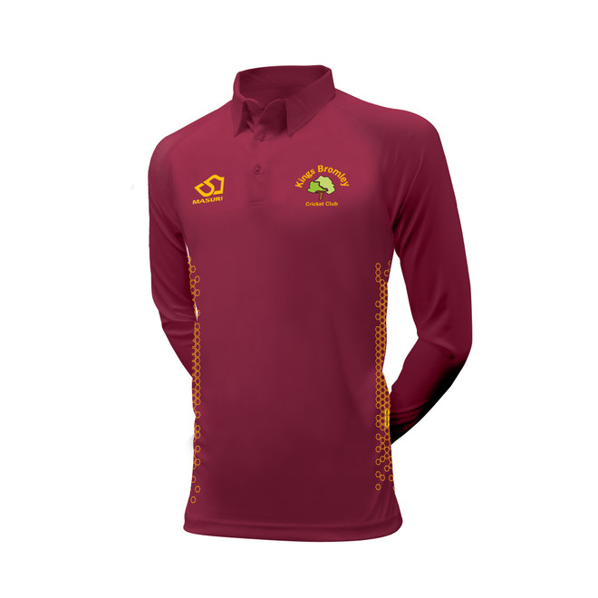 Junior Long Sleeve Coloured Cricket Shirt-KGBR