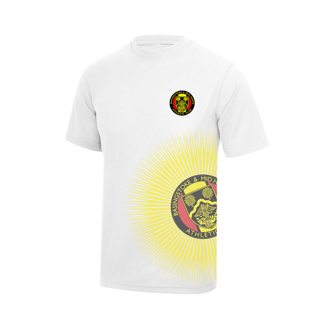 Mens White Active Training Tee-BMHAC
