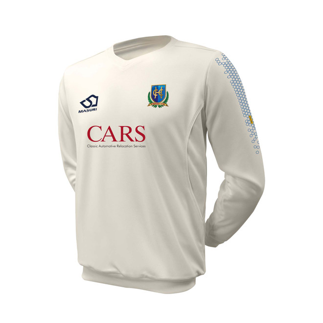 Junior Long Sleeve Cricket Slipover -HVLCC