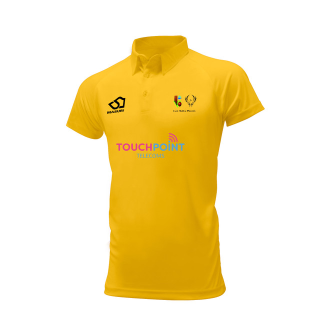 Junior Yellow Short Sleeve Cricket Shirt -CMULCC
