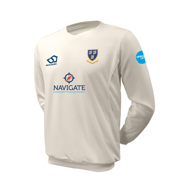 Junior Long Sleeve Cricket Slipover -SAINTFCC