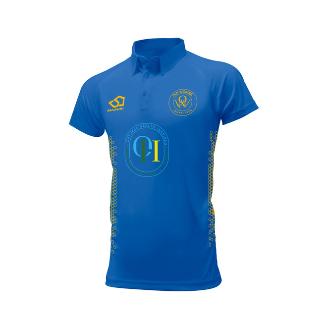 Junior Short Sleeve Coloured Cricket Shirt - Royalblue - OLDWOKBundle