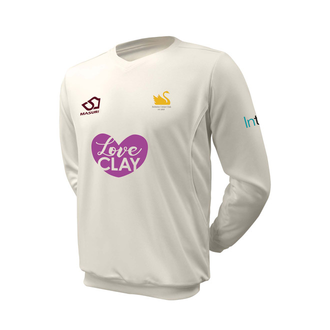 Junior Long Sleeve Cricket Slipover - Senior Sizing-BLTCC