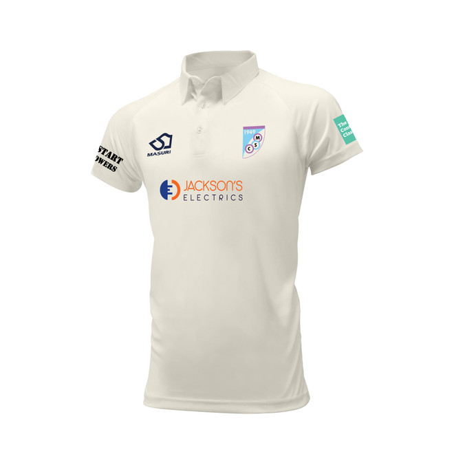 Junior Short Sleeve Cricket Shirt (Junior Sponsor) -MERSHAM