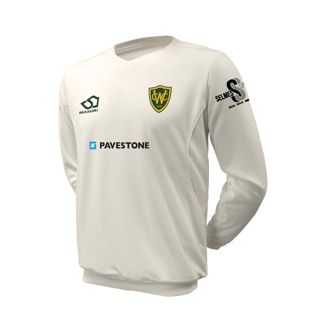 Junior Long Sleeve Cricket Slipover -WARMINCC