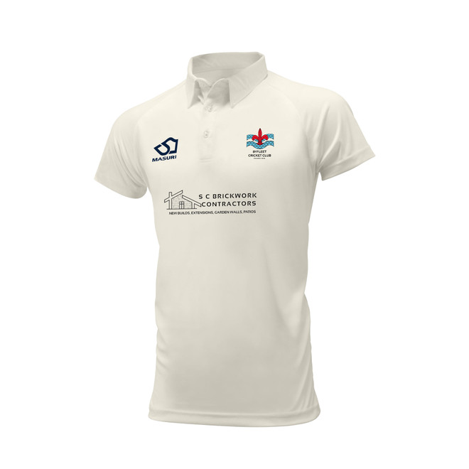 Junior Short Sleeve Cricket Shirt-BYFLEET