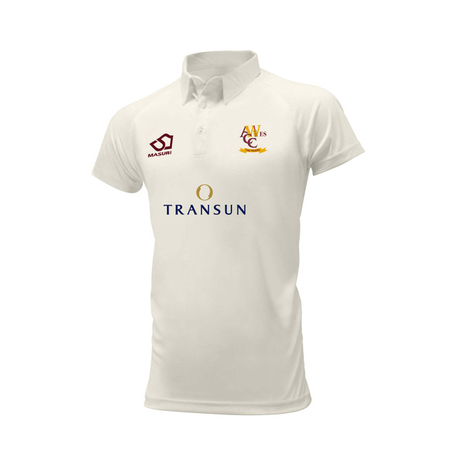 Mens Short Sleeve Cricket Shirt-ALMWESCC