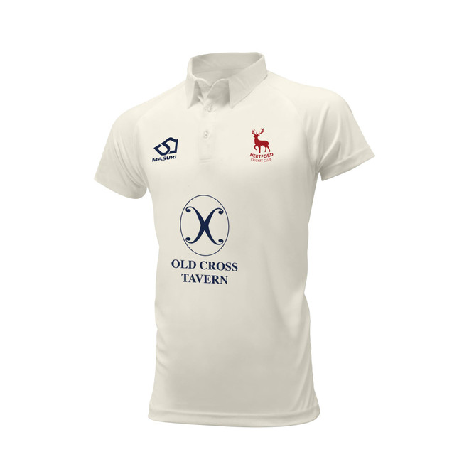 Mens Short Sleeve Cricket Shirt-HERTFD