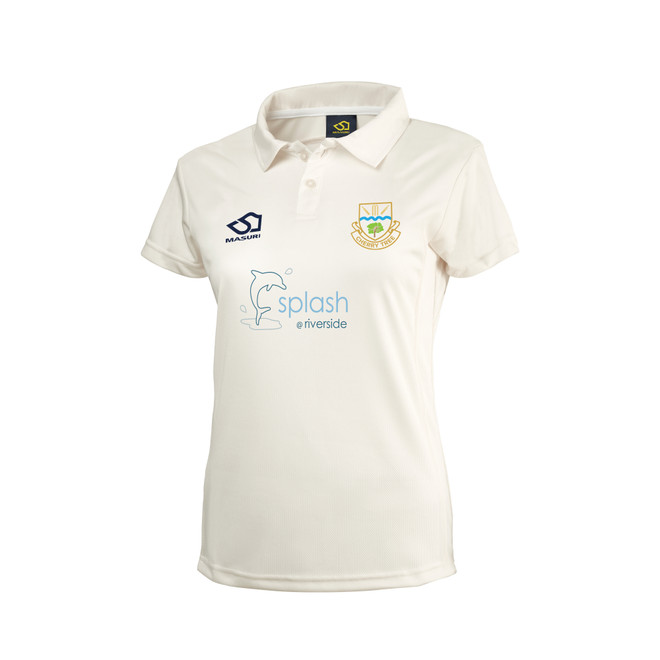 Women's Short Sleeve Cricket Shirt-CHERRY