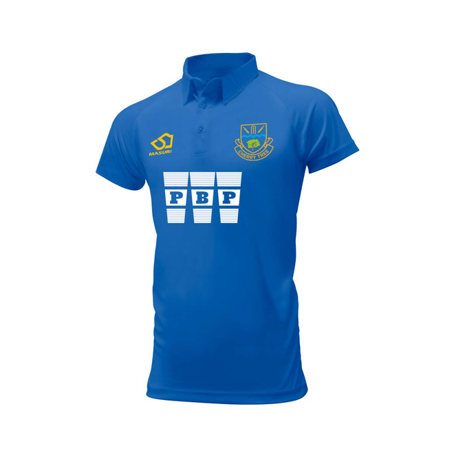 Mens Short Sleeve Coloured Cricket Shirt -CHERRY