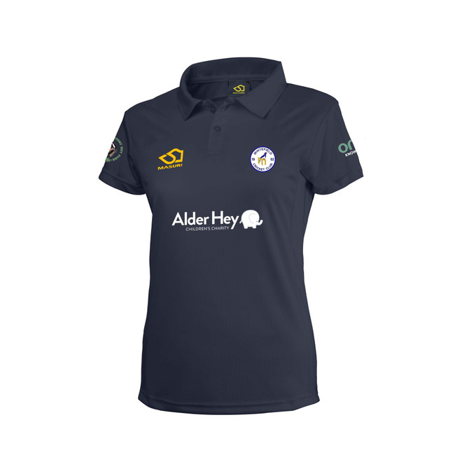 Women's Short Sleeve Coloured Cricket Shirt-WHITEF