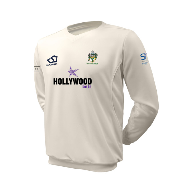 Long Sleeve Cricket Slipover- Cream Playing Kit Bundle-TKMCC