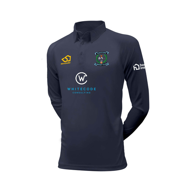 Junior Long Sleeve Coloured Cricket Shirt-DARTF