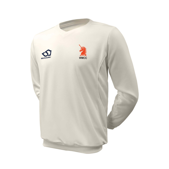 Junior Long Sleeve Cricket Slipover -WOMB