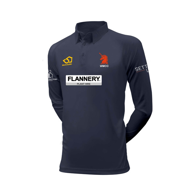 Long Sleeve Coloured Cricket Shirt-WOMB