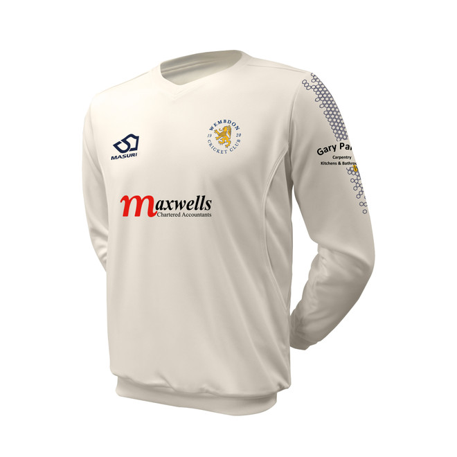 Junior Long Sleeve Cricket Slipover -WEMBDO