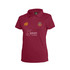 Women's Short Sleeve Coloured Cricket Shirt-CHERRY