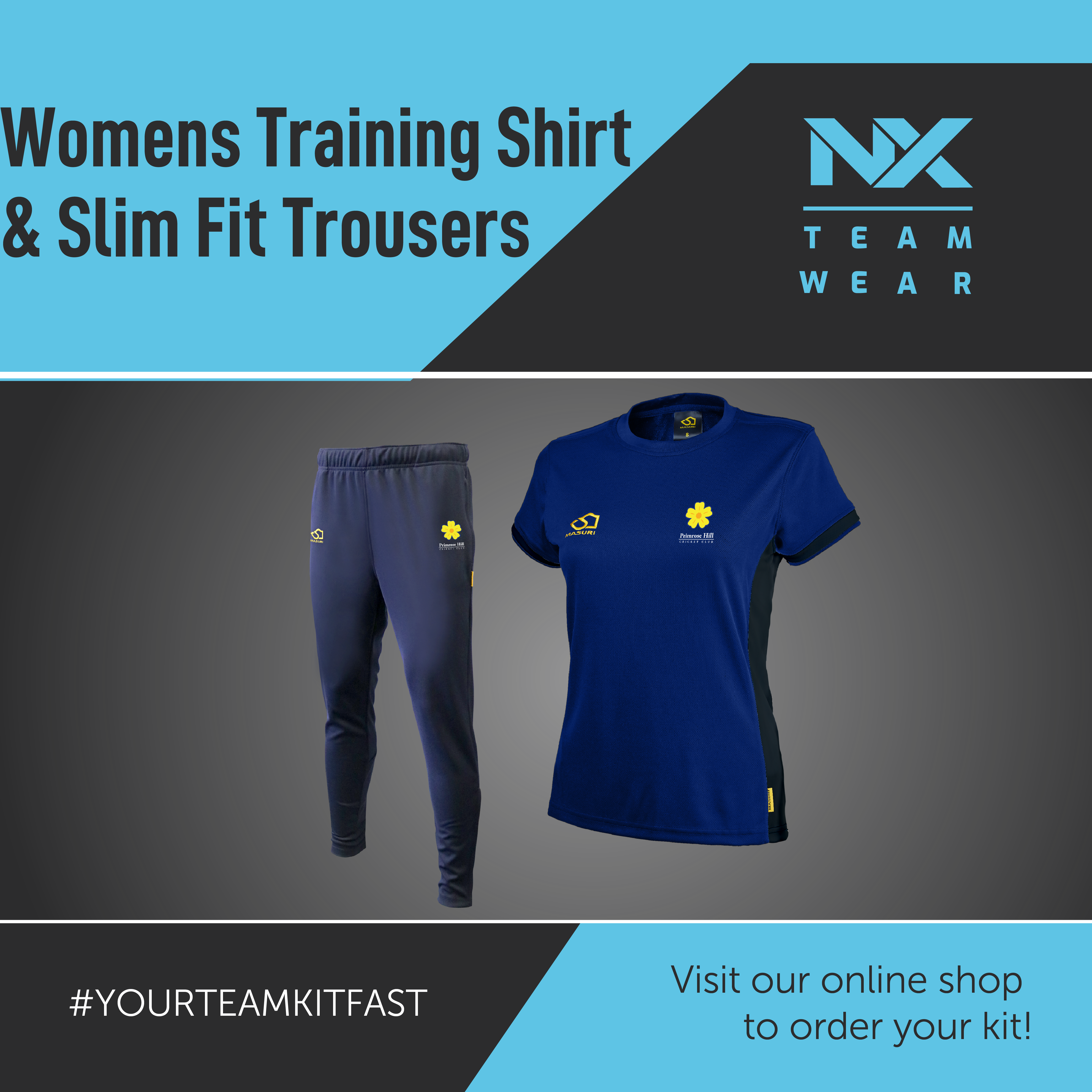 Womens Training Shirt Slim Trousers