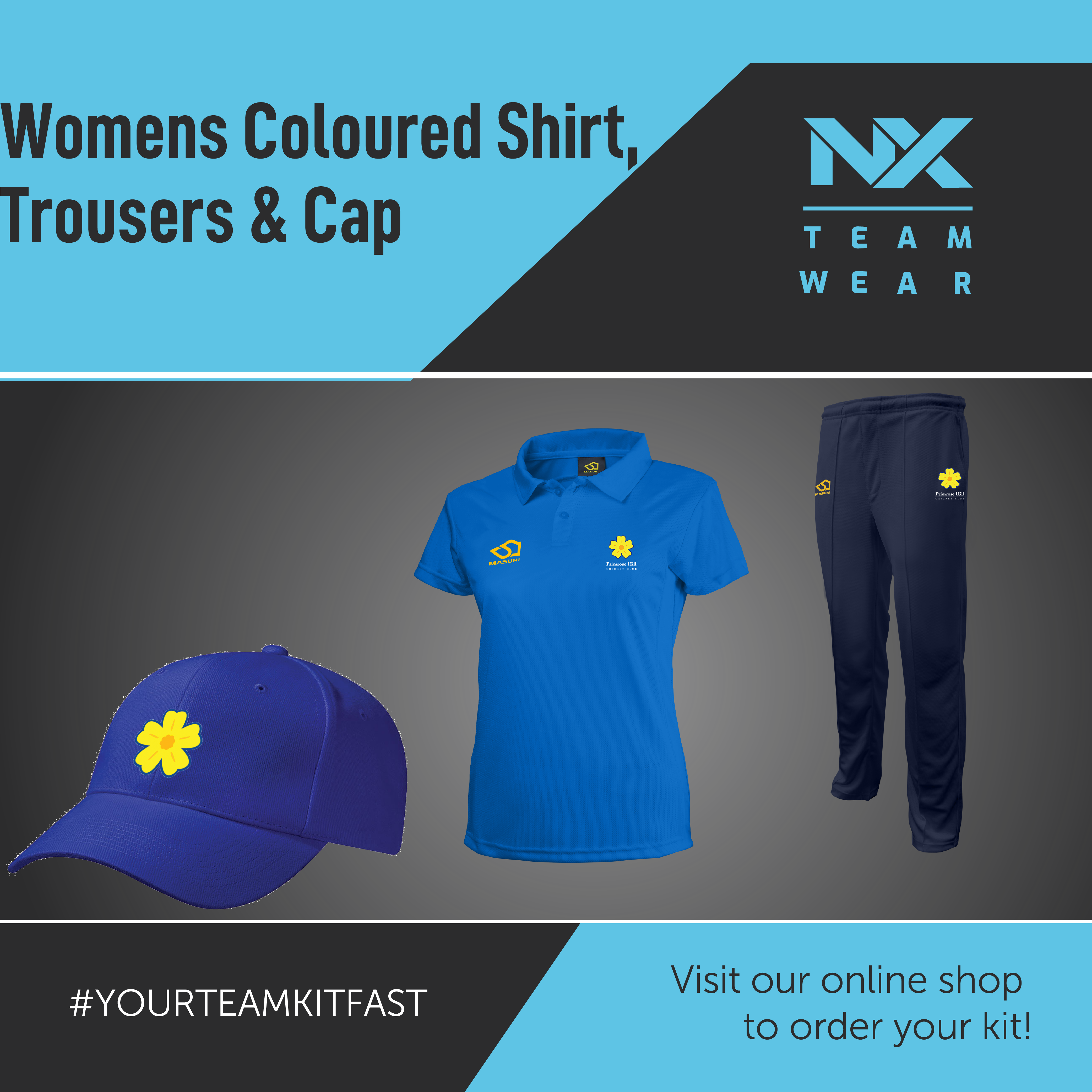 Womens Coloured Shirt Trousers Cap