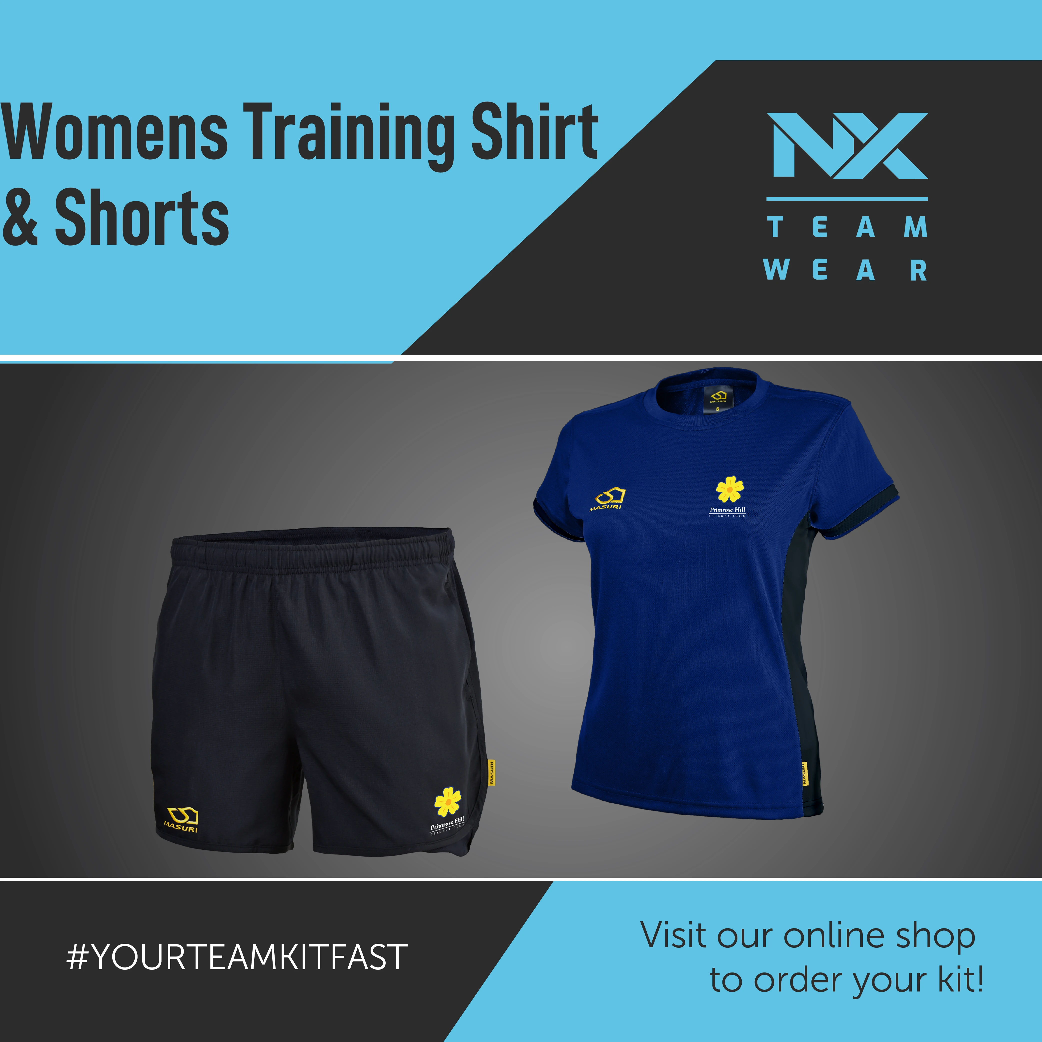 Womens Training Shirt Shorts