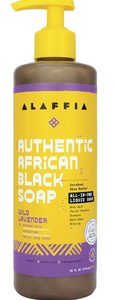 African Black Liquid Soap Wild Lavender 476ml - Alaffia