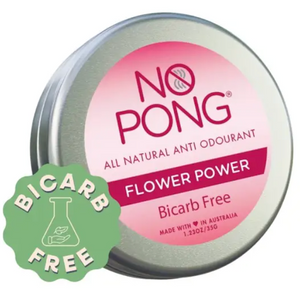 No Pong FLOWER POWER BiCarb FREE Anti Odourant 35g Tin