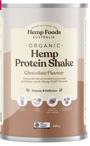 Hemp Protein Shake Chocolate Organic 420g -Hemp Foods Australia Hemp Protein Shake Chocolate Organic 420g -Hemp Foods Australia