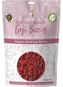 Goji Berries Organic 500g LARGE BAG - Dr Superfoods