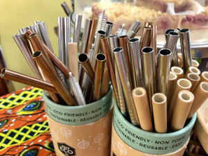 Straw SMOOTHIE size Stainless Steel Straight 12mm