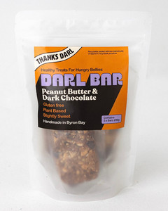 Darl Bar PEANUT BUTTER & DARK CHOC Organic Ingrds 5 PACK 200g- Thanks Darl