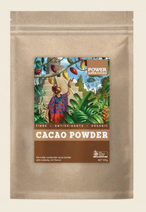 Cacao Powder Organic Kraft Bag 125g - Power Super Foods