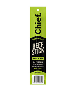 Beef Stick MEXICAN Grass Fed Organic 25g - Chief