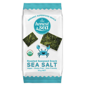 SEA SALT Roasted Seaweed Snack Organic 10g - Honest Sea