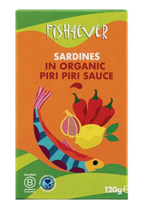 Sardines in Organic Piri Piri Sauce 120g - Fish 4 Ever