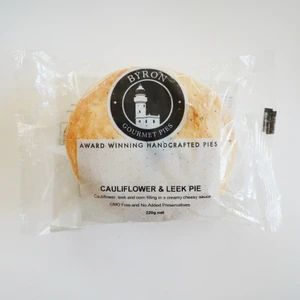 Cauliflower & Leek Pie Frozen 220g - Byron Gourmet