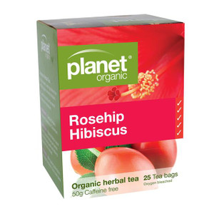Rosehip Hibiscus Tea 25 Bags - Planet Organic