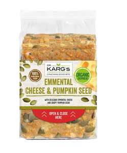 Emmental Cheese & Pumpkin Seed Crispbread Organic 200g - Dr Kargs