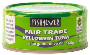 Tuna Yellowfin in Olive Oil Fair Trade 160g - Fish 4 Ever