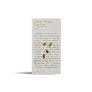 Chai Caffeine Free Tea 20 Pyramid Bags Organic - Love Tea