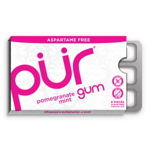 Pomegranate Mint Chewing Gum 12.6g - PUR